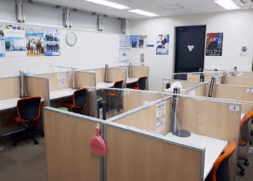 マンツーマン授業のブースです。